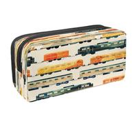 VAPOKF Astuccio per penne e matite, astuccio per cancelleria per studenti, con cerniera, per ragazzi e ragazze, articoli per la scuola e l'ufficio, carrozza in treno, Multi, 2.3x8.2x3.9in/6x21x10cm