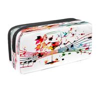 VAPOKF Astuccio per penne e matite, astuccio per cancelleria per studenti, con cerniera, per ragazzi e ragazze, articoli per la scuola e l'ufficio, chitarra country e note musicali, Bicchiere da vino