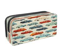 VAPOKF Astuccio per penne e matite, astuccio per cancelleria per studenti, con cerniera, per ragazzi e ragazze, articoli per scuola e ufficio, auto vintage, Multi, 2.3x8.2x3.9in/6x21x10cm, Astuccio