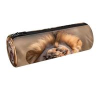 VAPOKF Astuccio per penne e matite con leone ruggente, portamonete, trousse per trucchi per studenti, cancelleria per scuola, ufficio