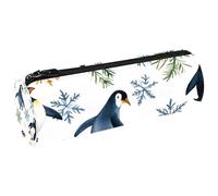 VAPOKF Astuccio per penne e matite con pinguini giocosi, portamonete, trousse per trucchi per studenti, cancelleria per scuola, ufficio