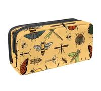 VAPOKF Astuccio per penne, matite, cancelleria per studenti, per adolescenti, ragazzi, ragazze, forniture scolastiche e ufficio, motivo: insetti e falene, Multi, 2.3x8.2x3.9in/6x21x10cm, Organizer per