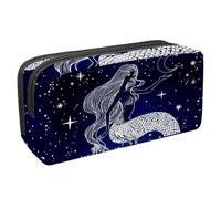 VAPOKF Astuccio per penne, matite, cancelleria per studenti, per adolescenti, ragazzi, ragazze, forniture scolastiche e ufficio, bella sirena brillante con luna, Multi, 2.3x8.2x3.9in/6x21x10cm,