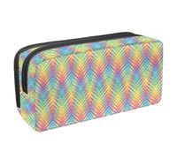 VAPOKF Astuccio per penne, matite, cancelleria per studenti, per ragazzi e ragazze, forniture per scuola e ufficio, motivo pixel art a righe ondulate al neon, Multi, 2.3x8.2x3.9in/6x21x10cm, Organizer