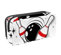VAPOKF Astuccio per penne, matite, cancelleria per studenti, per ragazzi e ragazze, forniture scolastiche e per ufficio, spille da bowling e palla, Multi, 2.3x8.2x3.9in/6x21x10cm, Organizer per borse