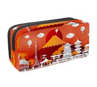 VAPOKF Astuccio per penne, matite, cancelleria per studenti, per ragazzi e ragazze, forniture scolastiche e per ufficio, paesaggio autunnale in Giappone, Multi, 2.3x8.2x3.9in/6x21x10cm, Organizer per