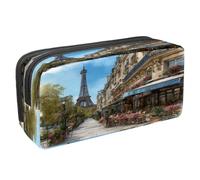 VAPOKF Astuccio per penne, matite, cancelleria per studenti, per ragazzi e ragazze, forniture scolastiche per ufficio - Paris City Cafe Torre Eiffer