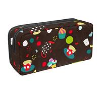 VAPOKF Astuccio per penne, matite, cancelleria per studenti, per ragazzi e ragazze, forniture scolastiche per ufficio, torte, gelati, caffè, dessert, Multi, 2.3x8.2x3.9in/6x21x10cm, Organizer per