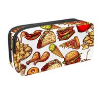 VAPOKF Astuccio per penne, matite, cancelleria per studenti, per ragazzi e ragazze, forniture scolastiche per ufficio, hamburger, pizza, panini, patatine fritte, ciambelle, Multi,