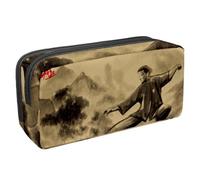VAPOKF Astuccio per penne, matite, cancelleria per studenti, per ragazzi e ragazze, forniture scolastiche e per ufficio, pittura Tai Chi, Multi, 2.3x8.2x3.9in/6x21x10cm, Organizer per borse