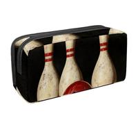 VAPOKF Astuccio per penne, matite, cancelleria per studenti, per ragazzi e ragazze, forniture scolastiche e per ufficio, spille da bowling e palla, Multi, 2.3x8.2x3.9in/6x21x10cm, Organizer per borse