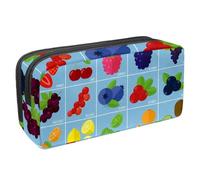 VAPOKF Astuccio per penne, matite, cancelleria per studenti, per ragazzi e ragazze, per scuola e ufficio, collezione di frutta, Multi, 2.3x8.2x3.9in/6x21x10cm, Organizer per borse