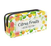 VAPOKF Astuccio per penne, matite, cancelleria per studenti, per ragazzi e ragazze, per scuola e ufficio, con fette arancioni e frutta, Multi, 2.3x8.2x3.9in/6x21x10cm, Organizer per borse