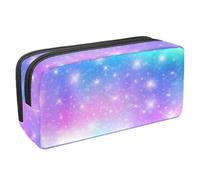 VAPOKF Astuccio per penne, matite, cancelleria per studenti, per ragazzi e ragazze, per scuola e ufficio, colore arcobaleno galassia, cielo pastello, Multi, 2.3x8.2x3.9in/6x21x10cm, Organizer per