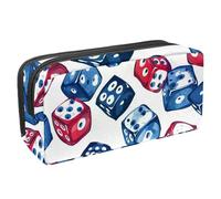 VAPOKF Astuccio per penne, matite, cancelleria per studenti, per ragazzi e ragazze, per scuola e ufficio, con dadi da casinò senza cuciture, Multi, 2.3x8.2x3.9in/6x21x10cm, Organizer per borse