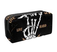 VAPOKF Astuccio per penne, matite, cancelleria per studenti, per ragazzi, ragazze, forniture scolastiche e ufficio, poster rock and roll, Multi, 2.3x8.2x3.9in/6x21x10cm, Organizer per borse