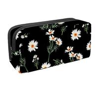 VAPOKF Astuccio per penne, matite, cancelleria per studenti, per ragazzi, ragazze, forniture scolastiche e ufficio, acquerello camomilla su sfondo scuro, Multi, 2.3x8.2x3.9in/6x21x10cm, Organizer per