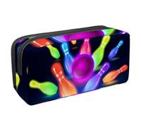 VAPOKF Astuccio per penne, matite, cancelleria per studenti, per ragazzi, ragazze, forniture scolastiche e ufficio, spille colorate da bowling, Multi, 2.3x8.2x3.9in/6x21x10cm, Organizer per borse