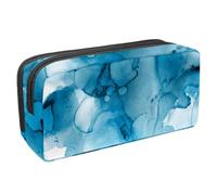 VAPOKF Astuccio per penne, matite, cancelleria per studenti, per ragazzi, ragazze, forniture scolastiche e ufficio, texture fluida blu, Multi, 2.3x8.2x3.9in/6x21x10cm, Organizer per borse