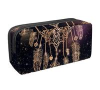 VAPOKF Astuccio per penne, matite, cancelleria per studenti, per ragazzi, ragazze, forniture scolastiche e ufficio, acchiappasogni con occhio magico e piume, Multi, 2.3x8.2x3.9in/6x21x10cm, Organizer