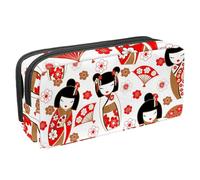 VAPOKF Astuccio per penne, matite, cancelleria per studenti, per ragazzi, ragazze, scuola e ufficio, bambola giapponese della buona fortuna, Multi, 2.3x8.2x3.9in/6x21x10cm, Organizer per borse