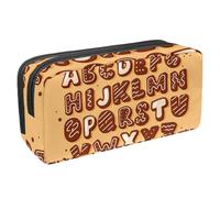 VAPOKF Astuccio per penne, matite, cancelleria per studenti, per ragazzi, ragazze, scuola e ufficio, biscotti con alfabeto, Multi, 2.3x8.2x3.9in/6x21x10cm, Organizer per borse