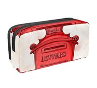 VAPOKF Astuccio per penne, matite, cancelleria per studenti, per ragazzi, ragazze, scuola e ufficio, cassetta postale rossa, Multi, 2.3x8.2x3.9in/6x21x10cm, Organizer per borse
