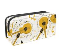 VAPOKF Astuccio per penne, matite, cancelleria per studenti, per ragazzi, ragazze, scuola e ufficio, chitarra country e note musicali, Multi, 2.3x8.2x3.9in/6x21x10cm, Organizer per borse