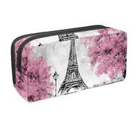 VAPOKF Astuccio per penne, matite, cancelleria per studenti, per ragazzi, ragazze, scuola e ufficio, città francese, torre Eiffel paesaggio, Multi, 2.3x8.2x3.9in/6x21x10cm, Organizer per borse