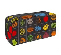 VAPOKF Astuccio per penne, matite, cancelleria per studenti, per ragazzi, ragazze, scuola e ufficio, collezione frutta, Multi, 2.3x8.2x3.9in/6x21x10cm, Organizer per borse