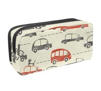 VAPOKF Astuccio per penne, matite, cancelleria per studenti, per ragazzi, ragazze, scuola e ufficio, con auto e autobus nel traffico, Multi, 2.3x8.2x3.9in/6x21x10cm, Organizer per borse