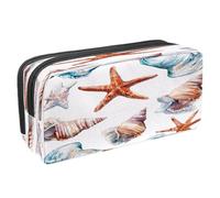 VAPOKF Astuccio per penne, matite, cancelleria per studenti, per ragazzi, ragazze, scuola e ufficio, con conchiglie brillanti e stelle marine