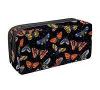 VAPOKF Astuccio per penne, matite, cancelleria per studenti, per ragazzi, ragazze, scuola e ufficio, con falene e farfalle e insetti, Multi, 2.3x8.2x3.9in/6x21x10cm, Organizer per borse