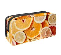 VAPOKF Astuccio per penne, matite, cancelleria per studenti, per ragazzi, ragazze, scuola e ufficio, con fette di frutta arancione, Multi, 2.3x8.2x3.9in/6x21x10cm, Organizer per borse