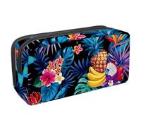 VAPOKF Astuccio per penne, matite, cancelleria per studenti, per ragazzi, ragazze, scuola e ufficio, con frutta tropicale e foglie di palma, Multi, 2.3x8.2x3.9in/6x21x10cm, Organizer per borse