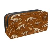 VAPOKF Astuccio per penne, matite, cancelleria per studenti, per ragazzi, ragazze, scuola e ufficio, con osso di dinosauro marrone, Multi, 2.3x8.2x3.9in/6x21x10cm, Organizer per borse