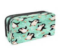 VAPOKF Astuccio per penne, matite, cancelleria per studenti, per ragazzi, ragazze, scuola e ufficio, con simpatici pinguini e conchiglie