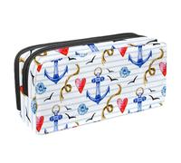VAPOKF Astuccio per penne, matite, cancelleria per studenti, per ragazzi, ragazze, scuola e ufficio, corda e ancora, Multi, 2.3x8.2x3.9in/6x21x10cm, Organizer per borse