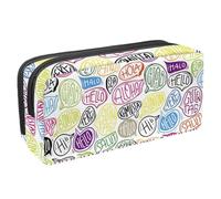 VAPOKF Astuccio per penne, matite, cancelleria per studenti, per ragazzi, ragazze, scuola e ufficio, diverse lingue, Multi, 2.3x8.2x3.9in/6x21x10cm, Organizer per borse