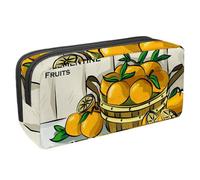 VAPOKF Astuccio per penne, matite, cancelleria per studenti, per ragazzi, ragazze, scuola e ufficio, frutta arancione sul cestino, Multi, 2.3x8.2x3.9in/6x21x10cm, Organizer per borse