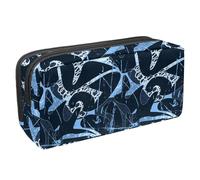 VAPOKF Astuccio per penne, matite, cancelleria per studenti, per ragazzi, ragazze, scuola e ufficio, linee ondulate a forma caotica astratta, Multi, 2.3x8.2x3.9in/6x21x10cm, Organizer per borse