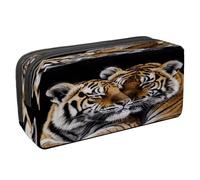 VAPOKF Astuccio per penne, matite, cancelleria per studenti, per ragazzi, ragazze, scuola e ufficio, motivo: due tigri