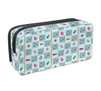 VAPOKF Astuccio per penne, matite, cancelleria per studenti, per ragazzi, ragazze, scuola e ufficio, motivo: pesci, lumache, conchiglie, Multi, 2.3x8.2x3.9in/6x21x10cm, Organizer per borse