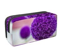 VAPOKF Astuccio per penne, matite, cancelleria per studenti, per ragazzi, ragazze, scuola e ufficio, motivo fiore di cipolla viola, Multi, 2.3x8.2x3.9in/6x21x10cm, Organizer per borse
