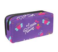 VAPOKF Astuccio per penne, matite, cancelleria per studenti, per ragazzi, ragazze, scuola e ufficio, motivo: piccola principessa, cuore, ali e stelle colorate, Multi, 2.3x8.2x3.9in/6x21x10cm,