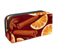 VAPOKF Astuccio per penne, matite, cancelleria per studenti, per ragazzi, ragazze, scuola e ufficio, motivo frutta arancione e spezie, Multi, 2.3x8.2x3.9in/6x21x10cm, Organizer per borse