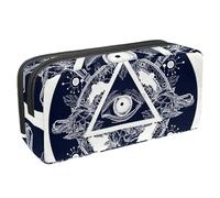 VAPOKF Astuccio per penne, matite, cancelleria per studenti, per ragazzi, ragazze, scuola e ufficio, occhio tutto visibile sulla piramide, Multi, 2.3x8.2x3.9in/6x21x10cm, Organizer per borse