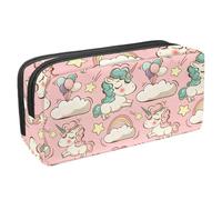 VAPOKF Astuccio per penne, matite, cancelleria per studenti, per ragazzi, ragazze, scuola e ufficio, unicorno con palloncini arcobaleno e stelle, Multi, 2.3x8.2x3.9in/6x21x10cm, Organizer per borse