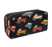 VAPOKF Astuccio per penne, matite, cancelleria per studenti, per ragazzi, ragazze, scuola e ufficio, vecchio pick-up camion e auto, Multi, 2.3x8.2x3.9in/6x21x10cm, Organizer per borse
