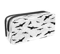 VAPOKF Astuccio portamatite con cerniera per ragazzi e ragazze, per scuola e ufficio, zucche e fantasmi Happy Halloween, Pipistrello Di Halloween Horror, 2.3x8.2x3.9in/6x21x10cm, Astuccio portamatite